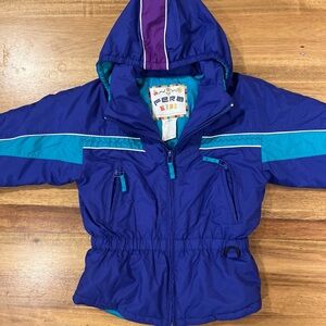 VTG Fera Kidz 90s Ski Jacket Colorblock Puffer Kids Size 5 Retro Kidscore Snow